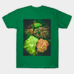 Vintage Green Floral Garden Nature Plants T-Shirt